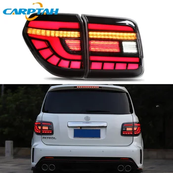 

Carptah Car Styling Taillight Tail Lights For Nissan Patrol 2008 - 2018 Rear Lamp DRL + Turn Signal + Reverse + Brake LED Lights