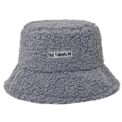 Women Appa Bucket Hat Lamb Wool Hat 