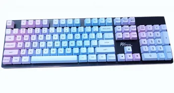 

123-key Sunrise Gradient Keycaps OEM Profile PBT Dye-subbed Top Print ANSI ISO Mac for MX Switches Mechanical Keyboard