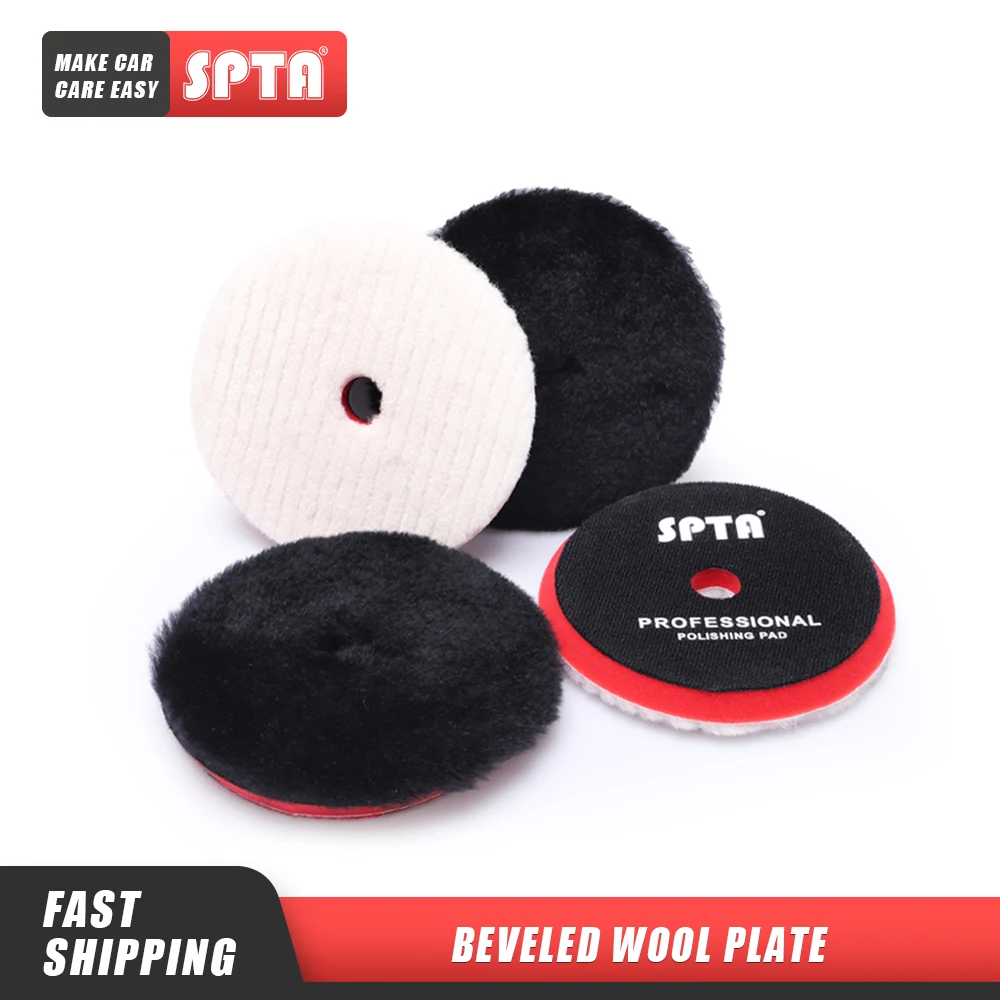 Spta 6/7 Polegada lãs almofada de polimento de lã carro profissional almofada de polimento para da máquina de polimento para carro detalhando polimento de cera