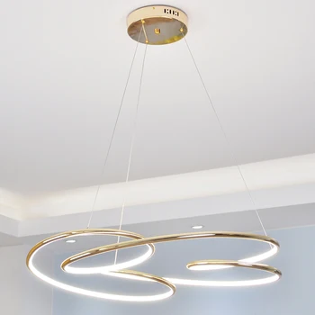 

Gold chrome plating Modern led pendant lights modern design Living room Bedroom office and kitchen hanging lights fixtures