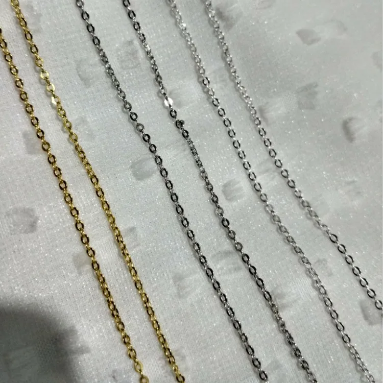 

S925 Fine Silver South Korea Korean-style Cross Chain Fine Chain Compatible Necklace Pendant Chain Accessories Women's Necklace