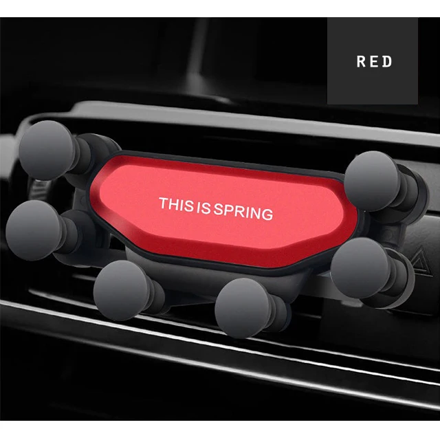 Автомобильный держатель для телефона с креплением на вентиляционное отверстие для Toyota Yaris Tundra Tacoma RAV4 COROLLA, Aygo Avalon Auris - Цвет: Red