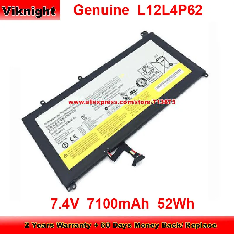 Оригинальный аккумулятор L12L4P62 L12M4P62 для Lenovo IdeaPad U330t U430 Touch U530 U530-20289 121500163 2ICP6/55/85-2 7 4