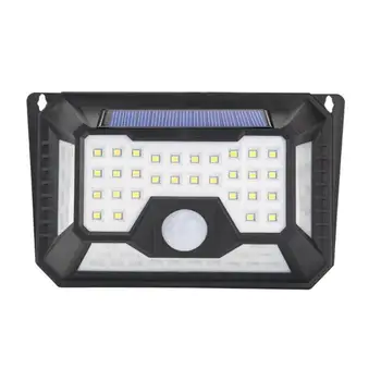 

66LED Four-sided Solar Wall Light 3 Modes Motion Sensor Waterproof Street Lamp Soft Light Effect Not Dazzling Non Fading