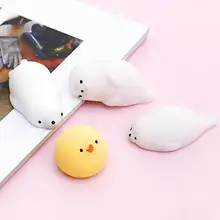 Mini lingettes anti Stress pour chat, jouet à presser Mochi, anti Stress, doux et collant, cadeau amusant