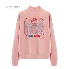 Baphomet сатана толстовки для женщин демон страшный злой Женские кофты Винтаж Готический принт Толстовка для женщин Grim Reaper уличная одежда