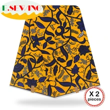 Анкара африканская вощеная ткань принтом 12 ярдов хлопок настоящий голландский воск Гана нигерийский стиль для шитья африканские платья одежда 09