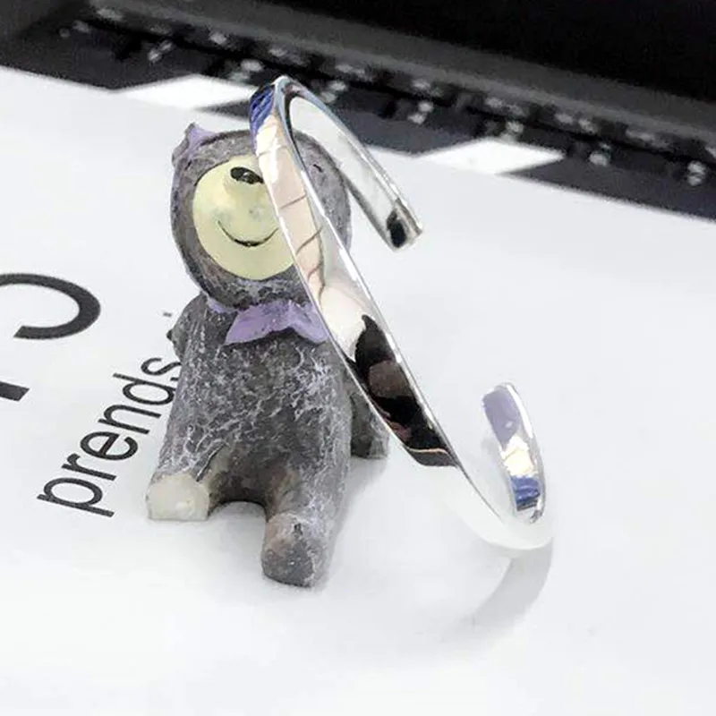 XIYANIKE 925 Sterling Silver New Fashion Glossy Solid Bracelets Bangles For Women Adjustable Handmade Charm Jewelry Gifts