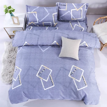 

Lightweight Bed Cover Set Comforter 120g Warm Velvet Cotton Duvet Cover Machine Washable Flat Sheet Set 4pcs