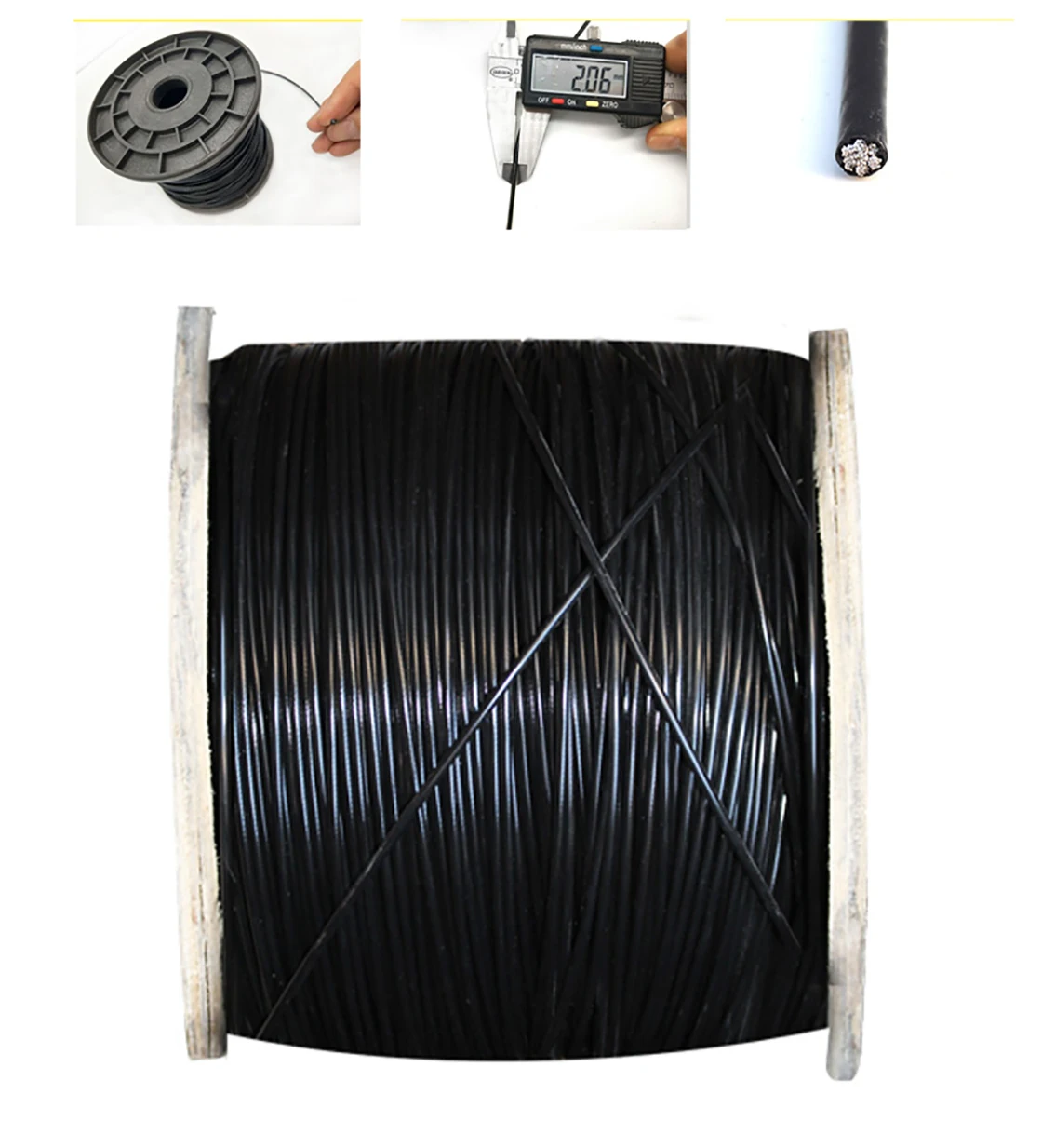 Câble En Acier Inoxydable 304 Gainé PVC Noir - Diamètre 1.5mm, Longueur 10m