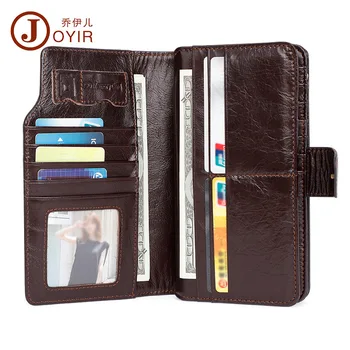 

Business Casual Leather Wallet for Man Card Bit More Multi-functional Clutch Handbag Cowhide Long Wallet Men's Bag