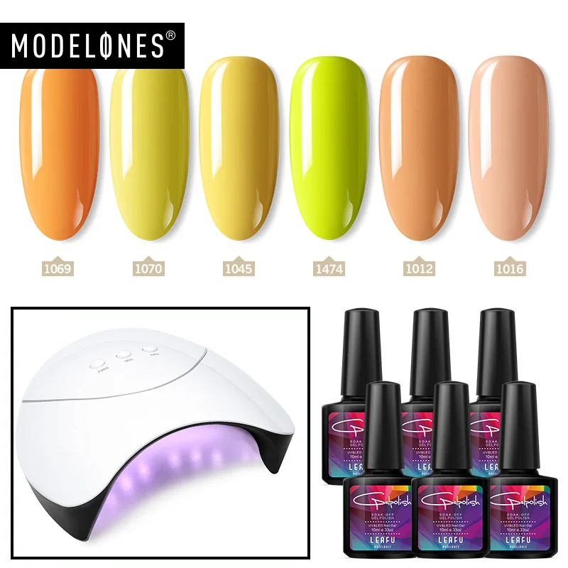 36W LED LAMP KITS Modelones 7 шт./лот 48 Вт/36 Вт Светодиодная лампа Сушилка для ногтей светодиодный Гель-лак для ногтей Дизайн ногтей Гибридный СВЕТОДИОДНЫЙ Гель-лак Инструменты Наборы личная гигиена - Цвет: 36W LED LAMP KITS