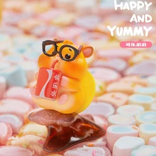 Little Meng Planet Hamster Chitose Row Sitting Eating Fruit Blind Box Doll Toy Handmade Girl Gift Anime Figure Desk Accessories