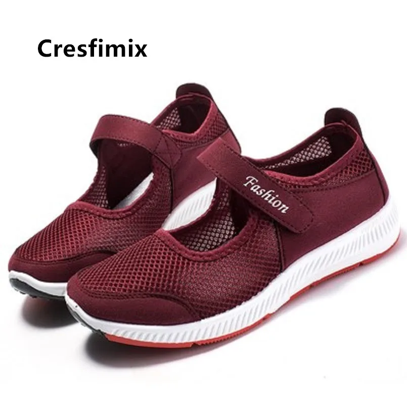 Cresfimix zapatos planos de mujer Женская мода Удобная обувь без застежки на плоской подошке
