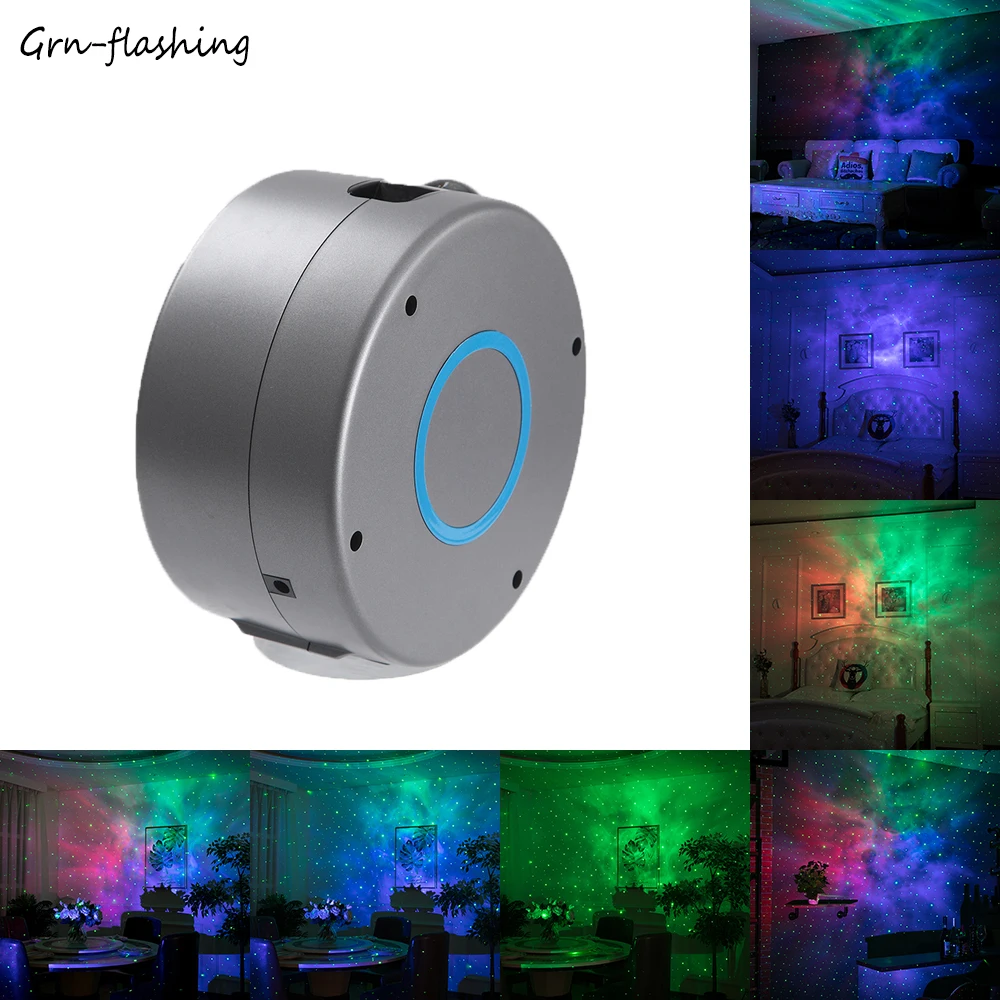 

LED Laser Starry Sky Projector light colorful Rotating Water Waving Night Light atmosphere effect decoration lights with control