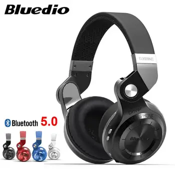 

Bluedio HT Wireless Bluetooth Headphones T2+ 5.0 Version Stereo Bluetooth Headset built-in Mic for calls and music Headset