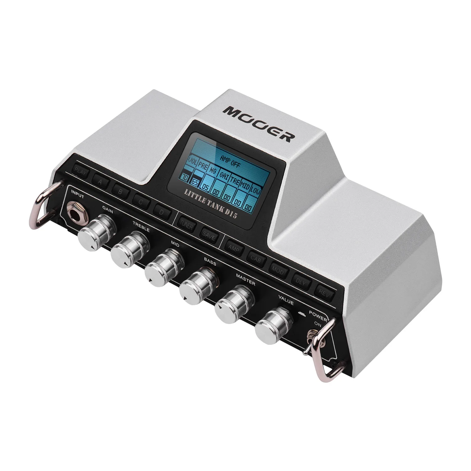 

MOOER Little Tank D15 Modeling Mini Guitar Amplifier Head Modulation Delay Reverb Effects Built-in Guitar Tuner Aux in and BT