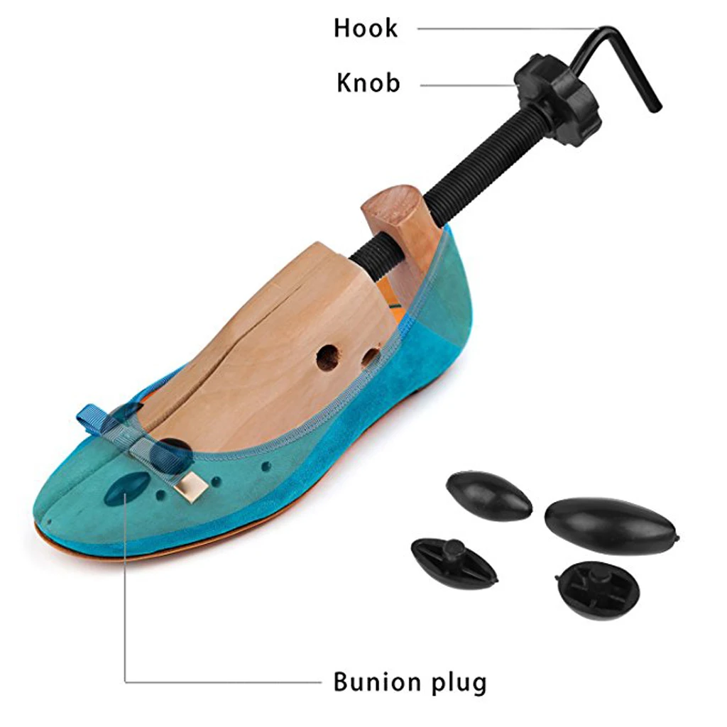 Unisex Cedar Wooden Boots Shoes Tree Stretcher Shaper Keeper Adjustable 2 Way