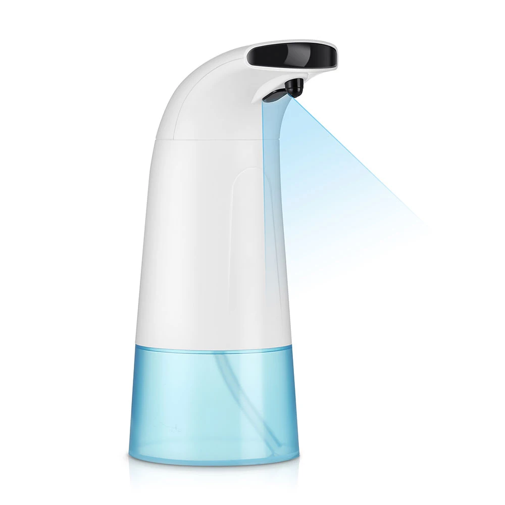Dispensadores de jabón de cocina de 250ml, dispensador de jabón de manos con sensor infrarrojo, dispensador automático de jabón líquido de espuma para accesorios de baño