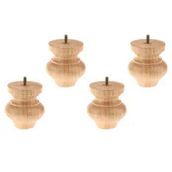 

4 pcs sets Chair Foot Benches Wood Bed Sofa - Wood