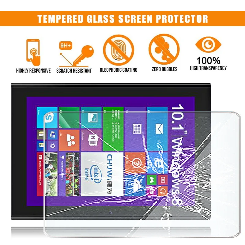 

For CHUWI eBook 10.1" Tablet Tablet Tempered Glass Screen Protector Scratch Resistant Anti-fingerprint HD Clear Film Cover