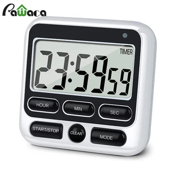 Digital Screen Kitchen Timer Large Display Digital Timer Square Cooking Count Up Countdown Alarm Clock Sleep Stopwatch Clock