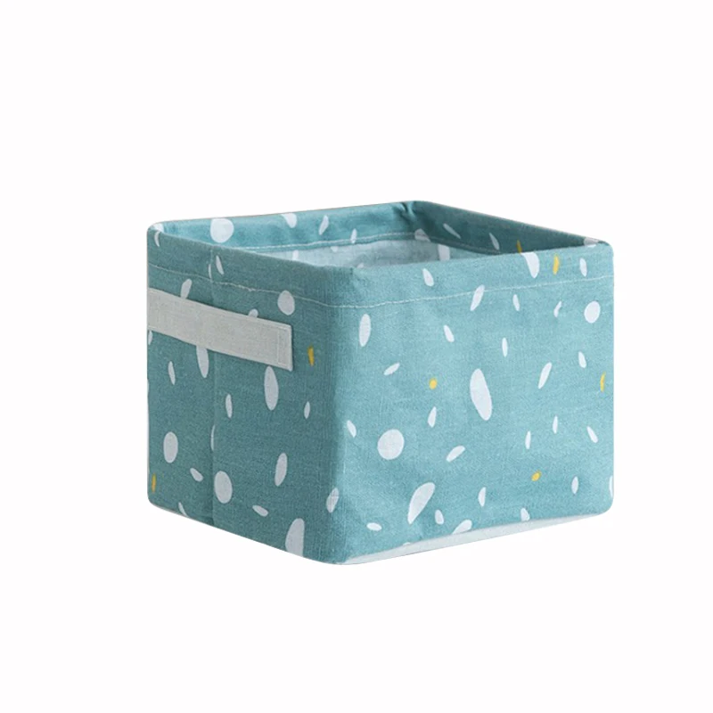 1 шт. домашняя корзина для хранения хлопок белье многофункциональная коробка для хранения Sundrie Нижнее белье коробка для хранения игрушек косметический блокнот-Органайзер - Цвет: Светло-зеленый