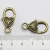 10pcs Antique Bronze Alloy Love Heart Lobster Clasp Hooks Fit For DIY Making Necklace Bracelet Jewelry Chains Connector Findings ► Photo 2/6