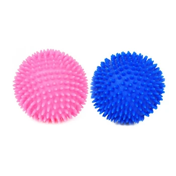 

Kimpets 2Pcs Pet Dog Chewing Balls Chew Toy Soft Stab Cleaning Teeth Elasticity High Bounce - Pink & Blue