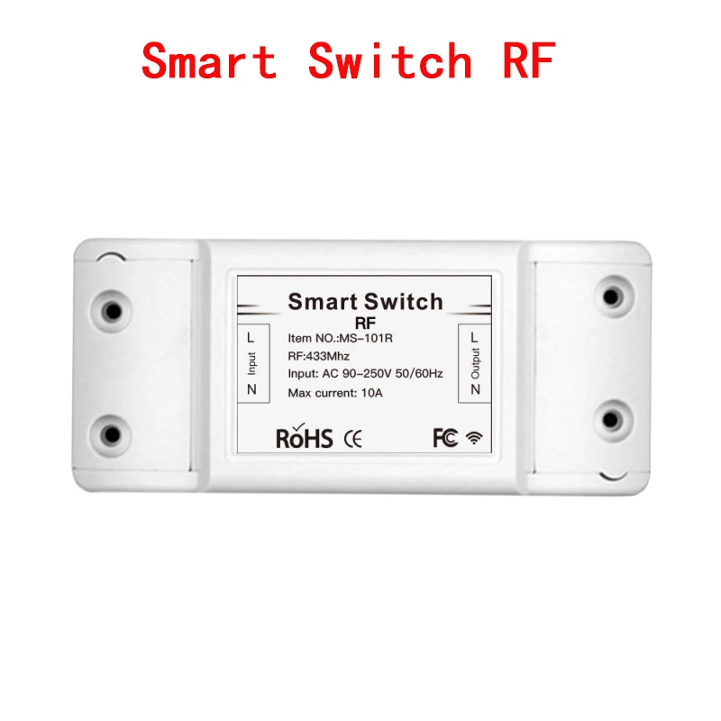 RF433 wifi 90-250 В беспроводной пульт дистанционного управления смарт-переключатель Смарт-приложение Tuya Life с Alexa Google Home передатчик сигнала приемник - Цвет: RF433 switch