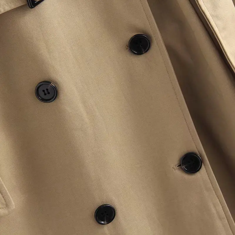 Шикарное женское повседневное простое двубортное пальто модный офисный ремень на пуговицах, декоративная верхняя одежда, длинный Тренч