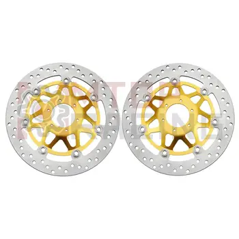 

1 Pair Front Brake Disc for Honda CB600F Hornet 2000 2001 2002 2003 2004 2005 2006 Brake Rotors Gold 296mm