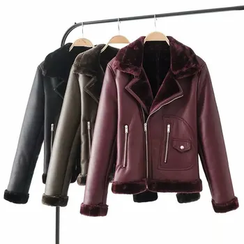

Hot sale New AM07 ms - 125 European and American wind upset fleece fur leather