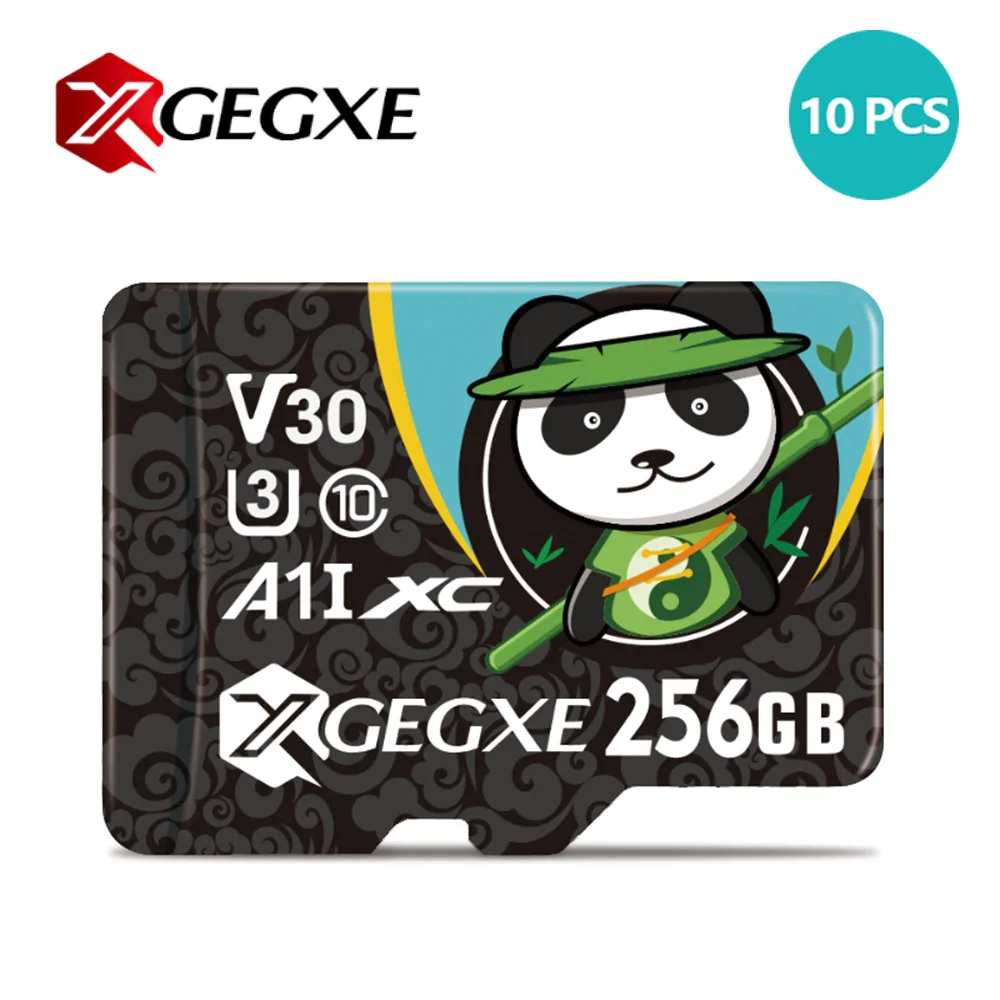 XGEGXE 10 шт карта памяти 64 ГБ 128 256 Micro SD C10 модная TF флэш-накопитель планшет |