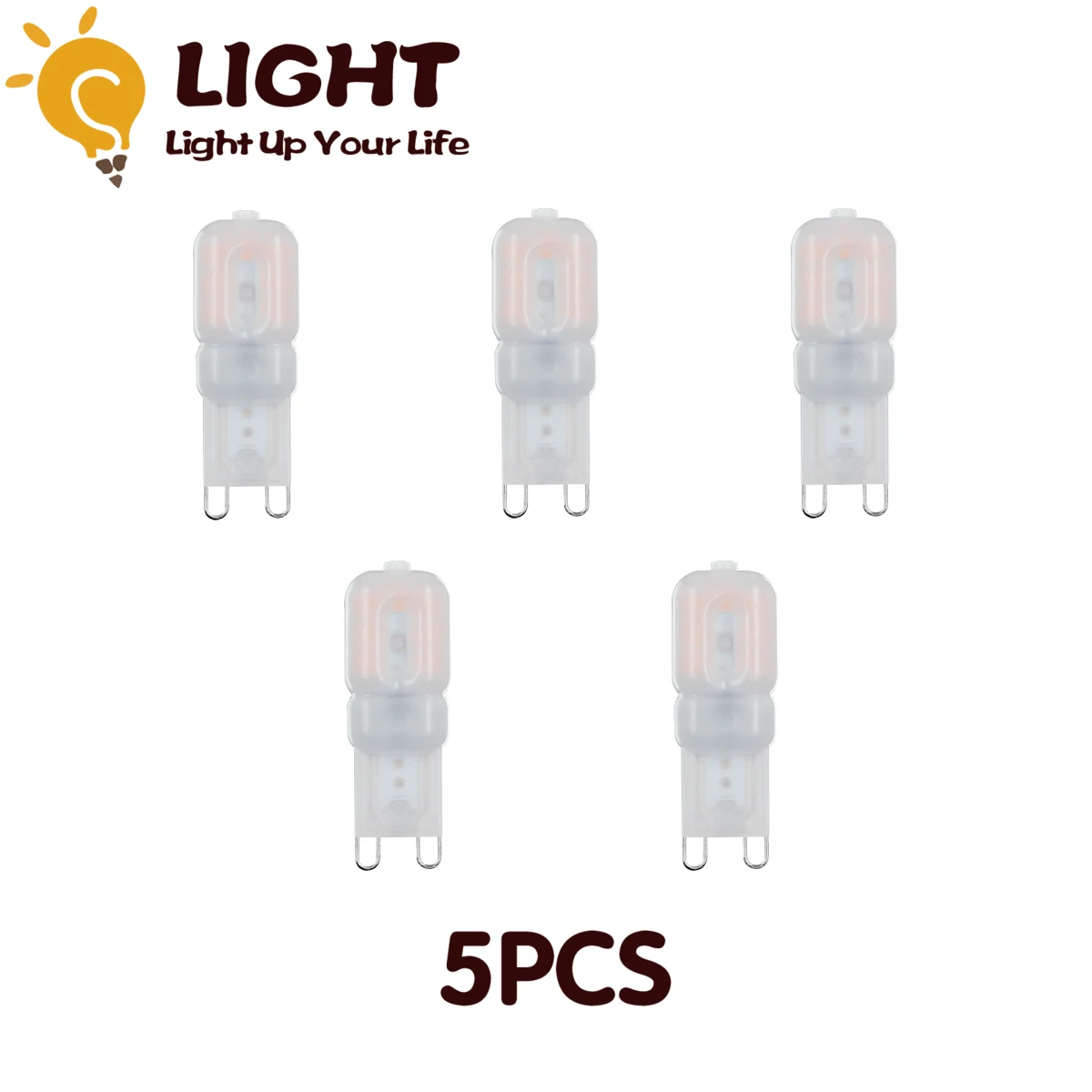 5pcs/lot Super Bright Chandelier Lights G9 2.5W LED Light with PC Cover 220V-240V LED Mini Bulb