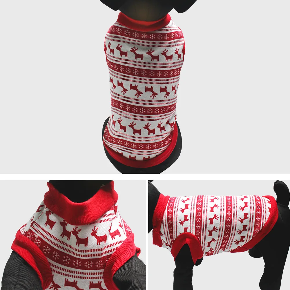 Рождественское пальто для собак Hundejacke с рисунком лося, свитер, Свитера для животных, чихуахуа, зимняя одежда для маленьких собак XS-L