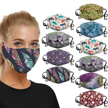 

10pc Adults Unisex Windproof Face Shield Cloth Reusable Face Mask Breathable Mouth Mask Washable Face Shield mondmaskers