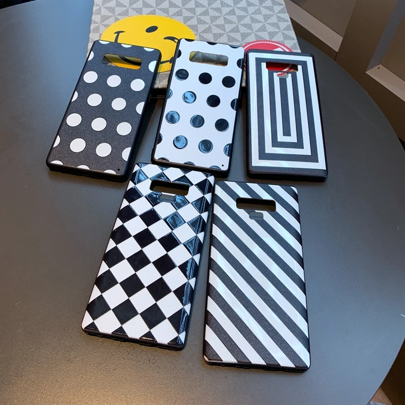 Simple Black White Pattern Soft Silicone TPU Case Cover For Samsung Galaxy S9 S10 Note10 Plus A10 A20 A30 A40 A50 A60 A70 A80 |