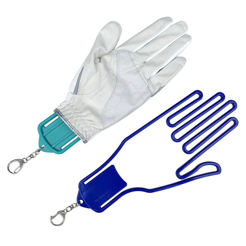 

1 Pcs Golf Glove Holder Golfer Tool Plastic Golf Gloves Rack Dryer Golf Glove Stretcher Hanger with Key Chain Golf Accessories