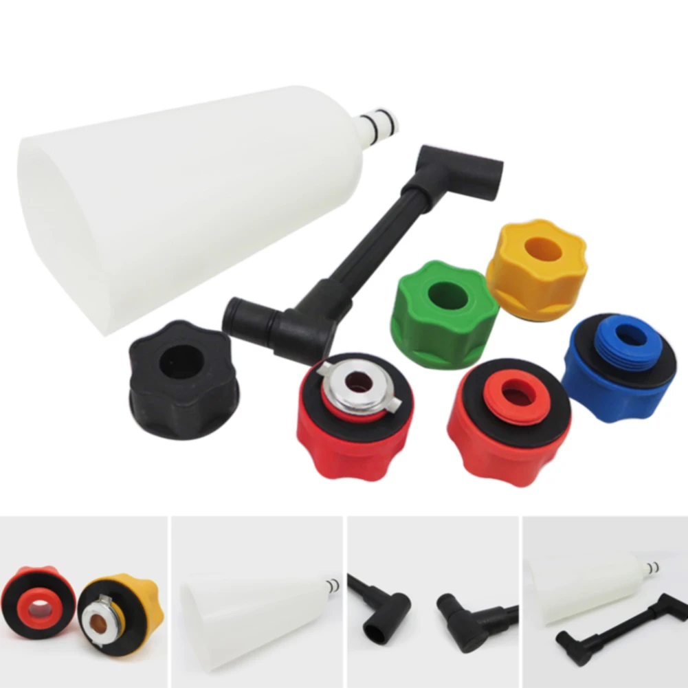 

8pcs Auto Engine Tool Plastic Hands Free Tool Oil Funnel Set Car Topping Up Repair Filling System Spillproof Universal Filter