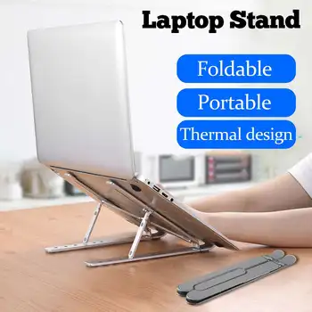 

Aluminum Laptop Cooling Stand Portable Adjustable Notebook Desktop Support Base Bracket Mount For Notebook For Macbook Computer