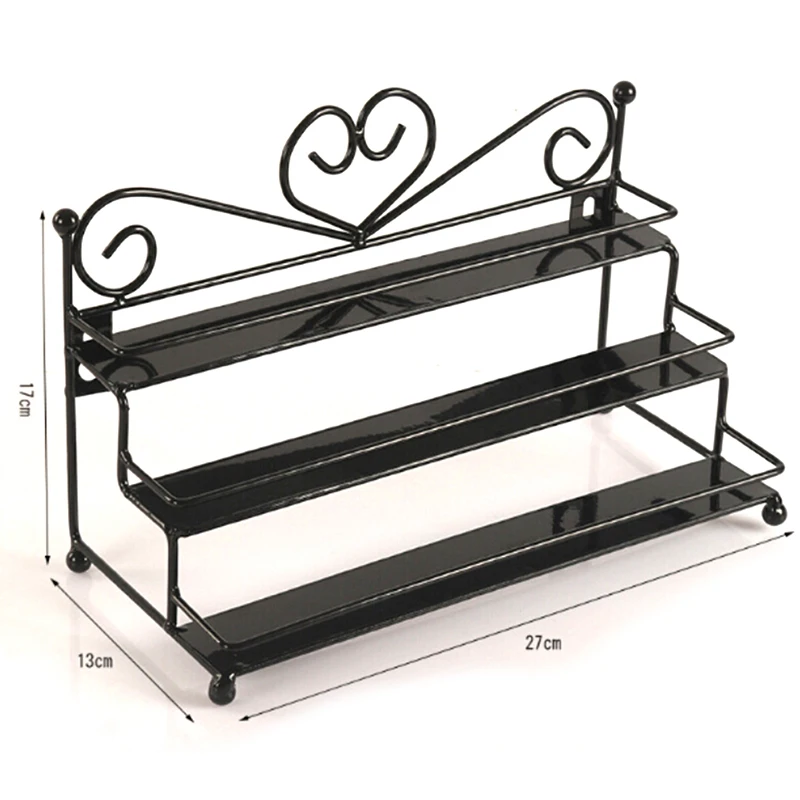 3 вида стилей яруса лак для ногтей метал полка Косметический дисплей подставка