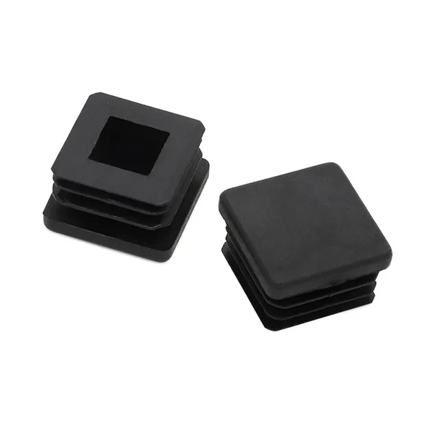 Tappi Terminali Per Tubo Quadrato 10x10mm - Set 4 Pezzi, Nero, In Polietilene - Foto 4