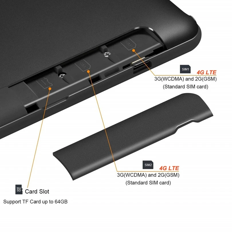Планшет на Android 10,1 дюймов Google Play, 3G, 4G, gps, WiFi, Восьмиядерный планшет, 6 ГБ, 128 ГБ, с Bluetooth или USB клавиатурой
