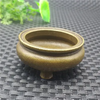 

Pure copper mini small incense burner copper decoration simple three-legged round belly censer home decoration gift