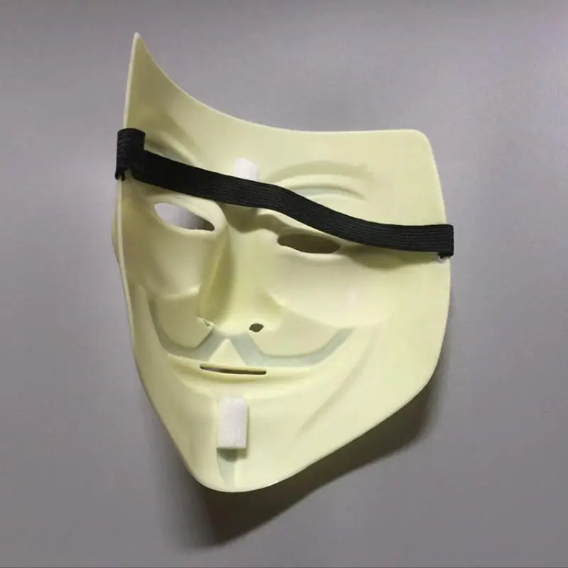 Хакер гримаса для Хэллоуина маска пластиковая маска для хеллоуина для взрослых Вендетта маска ПВХ маска косплей Полное лицо фильм тема Вендетта маска
