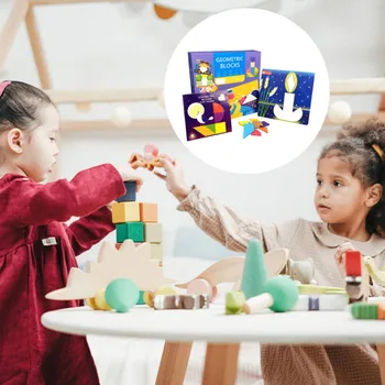 

1 Set Wooden Puzzle Fun Safe Educational Playing Learning Blocks Brain Teaser Toy Tangram for Kids