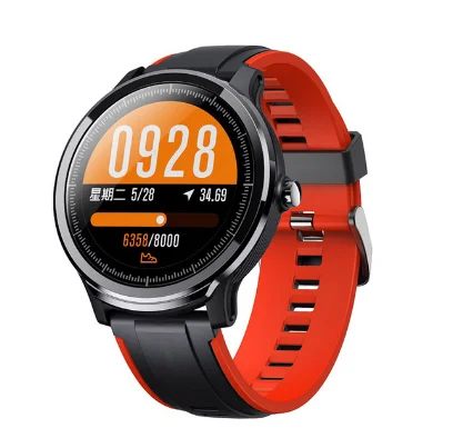 LEMFO полностью умные часы с сенсорным экраном мужские водонепроницаемые ip68 пульсометр кровяное давление фитнес-трек спортивные музыкальные камеры умные часы - Цвет: red