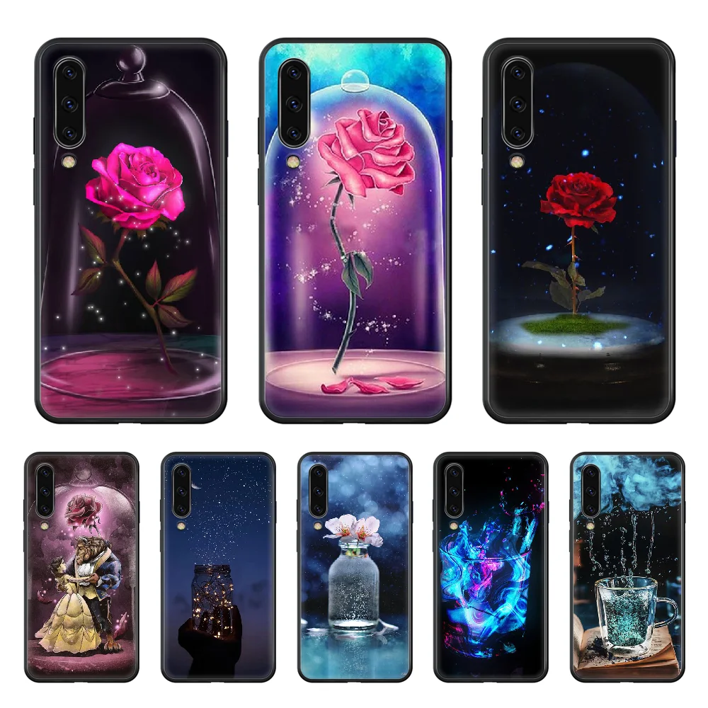 

cup flower Beautiful landscape Phone case hull For Samsung Galaxy A 50 51 20 71 70 40 30 10 E 4G S black coque pretty cover art